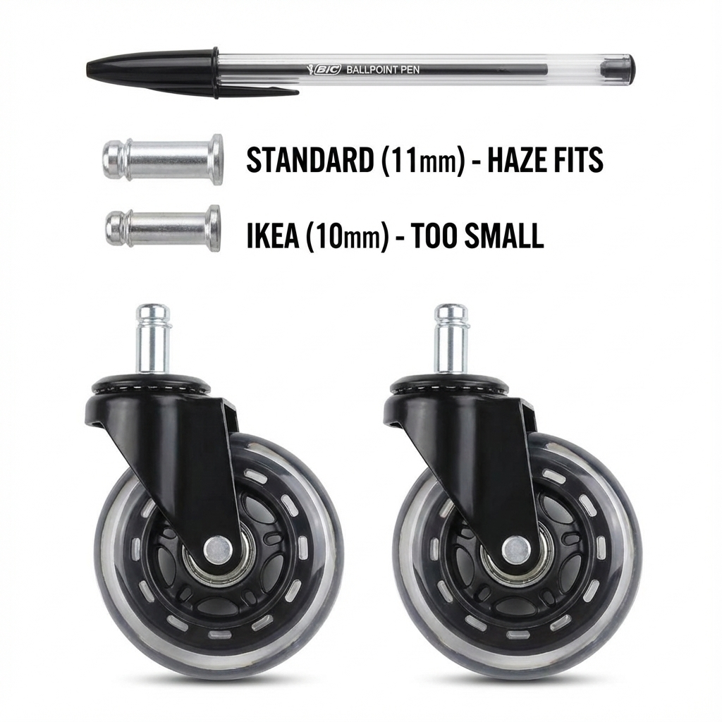Are Office Chair Wheels Universal? A Simple Guide to Stem Size & Fit